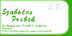 szabolcs pribek business card